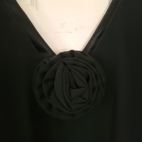 Vintage ANN HOBBS CATTIVA Black Layered Tiered Ruffle Shift Party 20s Flapper - Picture 7 of 8